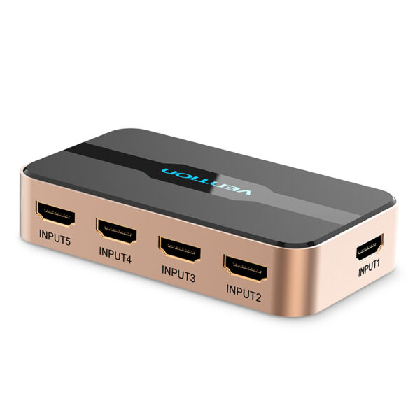 el plastico Interminable Montón de HDMI Switcher 5 in 1 out HDMI Switch Selector 5 Ports - Vention Indonesia